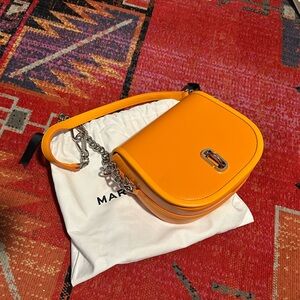 Marc Jacobs Orange Covered J Saddle Crossbody Bag
